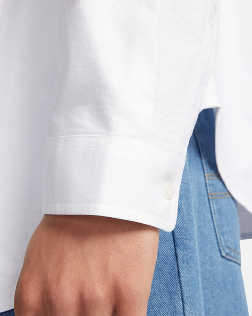 Men's Converse Oxford Button-Up Shirts White | AU 509E1U